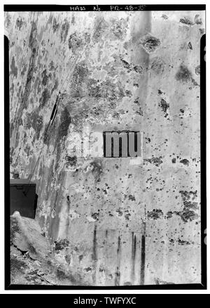 Gedenktafel an der Ecke des Ochoa Bastion gesehen aus dem Osten - Castillo de San Felipe del Morro, nordwestlichen Ende des San Juan, San Juan, San Juan Municipio, PR; Baustista; Antonelli, Juan de Salazar, Pedro, Preis, Gigi B, Sender; Klugh, T, Sender; Behrens, Tom, Sender; Boucher, Jack E, Fotograf; Preis, Virginia B, Sender Stockfoto