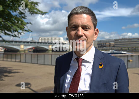 David Miliband, Präsident und CEO der International Rescue Committee und der ehemalige Außenminister Stockfoto