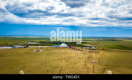 Hulunbuir Bayan Hushuo mongolischen Stamm, der Inneren Mongolei Stockfoto