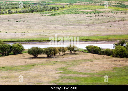 Hulunbuir Bayan Hushuo mongolische Stämme in Feuchtgebieten, der Inneren Mongolei Stockfoto