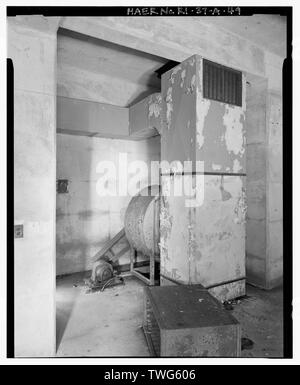 Quincy, MA, BO-37, Starten, U-Rakete Ablagestruktur, Interior Detail von Air vent System ANSICHT WEST - NIKE Missile Batterie PR-79, Starten, East Windsor Road South der State Route 101, Foster, Providence County, Rhode Island Stockfoto