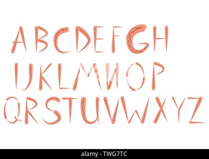 Ethnische Font. Native American Indian Alphabets. Alphabet traditionelle afrikanische oder mexikanischen Abbildung Stock Vektor