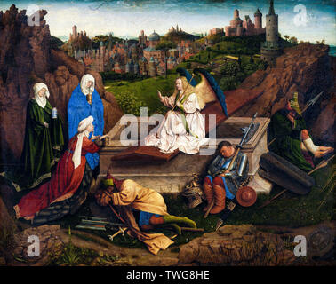 Jan van Eyck, Hubert van Eyck, Die Drei Marien am Grabe, Malerei, 1425-1435 Stockfoto