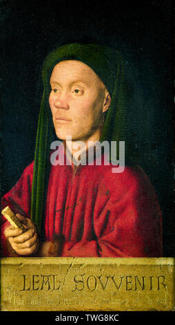 Jan van Eyck, Bildnis eines Mannes, 'Léal Souvenir', Portrait Malerei, 1432 Stockfoto