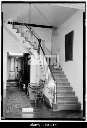 Historischer amerikanischer Gebäude Umfrage Alex Bush, Fotograf, 11. März 1935 DER HINTEREN Flur und Treppenhaus - Dawson-Vaughan House, 704 Tremont Street, Selma, Dallas County, AL Stockfoto