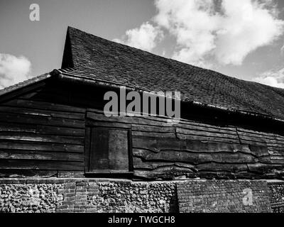 Traditionelle hölzerne Scheune, Goring-on-Thames, Oxfordshire, England, UK, GB. Stockfoto