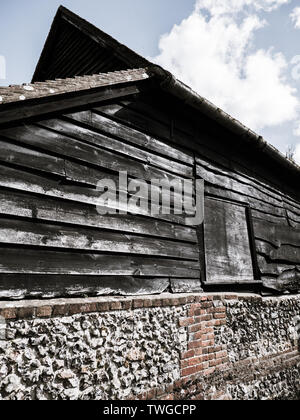 Traditionelle hölzerne Scheune, Goring-on-Thames, Oxfordshire, England, UK, GB. Stockfoto