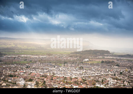 Stadt Stirling Panorama - Schottland, städtische Foto Stockfoto