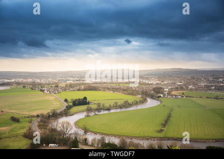 Stadt Stirling Panorama - Schottland, städtische Foto Stockfoto