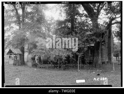 Historischer amerikanischer Gebäude Umfrage Alex Bush, Fotograf, April 8, 1935 ANSICHT VON HINTEN (WEST) - Jackson House, Demopolis Straße, Greensboro, Hale County, AL Stockfoto