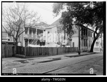 Historischer amerikanischer Gebäude Umfrage E. W. Russell, Fotograf, Dezember 16, 1936 ANSICHT VON HINTEN - 251 North Konzeption Straße (Haus), Mobile, Mobile County, AL Stockfoto