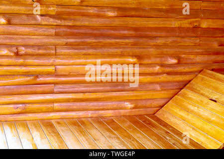 Holzplatten Hintergrund, Innenraum mit Holz Wandelemente Stockfoto