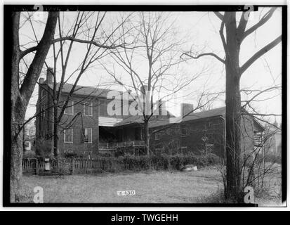 Historischer amerikanischer Gebäude Umfrage W. N. Manning, Fotograf, 27. März 1934. Ansicht von hinten. - Pynchon House, 518 Adams Avenue, Huntsville, Madison County, AL Stockfoto