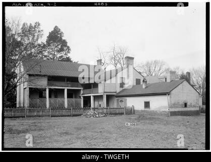 Historischer amerikanischer Gebäude Umfrage W. N. Manning, Fotograf, 8. März 1934. Ansicht von hinten. Osten HÖHE: Beaty-Mason House, 211 South Beaty Street, Athens, Limestone County, AL Stockfoto