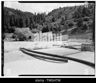 Stahlbetondecke Dach vom nördlichen Rand, Blick nach Südwesten. - Glenn L. Martin Company, Titan Missile Test, Captive Test D-2 stehen, Waterton Canyon Road und Kolorado Landstraße 121, Lakewood, Jefferson County, CO Stockfoto