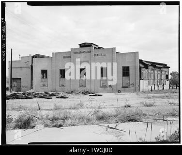 Die verbleibenden fünf-STALL ABSCHNITT DER ROUNDHOUSE. Blick nach Nordosten. - Colorado und Southern Railway Denver Roundhouse Komplex, die Siebte Straße, im Osten von South Platte River, Denver, Denver County, CO Stockfoto