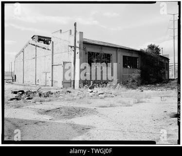 Die verbleibenden fünf-STALL ABSCHNITT DER ROUNDHOUSE. Blick nach Süden. - Colorado und Southern Railway Denver Roundhouse Komplex, die Siebte Straße, im Osten von South Platte River, Denver, Denver County, CO Stockfoto