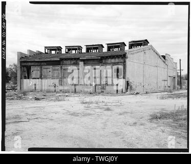 Die verbleibenden fünf-STALL ABSCHNITT DER ROUNDHOUSE. Blick nach Nordwesten. - Colorado und Southern Railway Denver Roundhouse Komplex, die Siebte Straße, im Osten von South Platte River, Denver, Denver County, CO Stockfoto