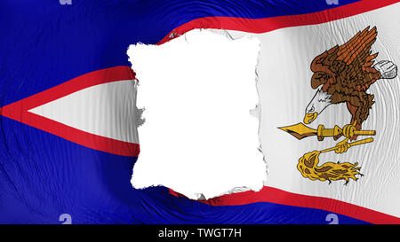Quadratische Öffnung der American Samoa State Flag Stockfoto