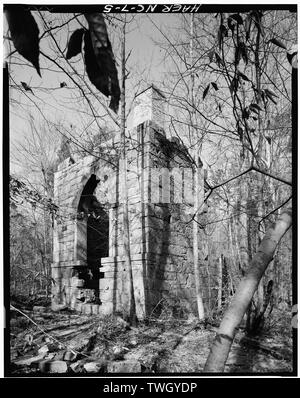 Randall Seite, Fotograf, Dezember 1977. Südosten anzeigen. - McCulloch Gold Mill, Kupfer Zweig, nördlich von der State Route 1153, Jamestown, Guilford County, NC Stockfoto