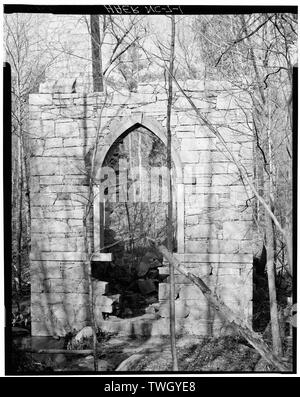 Randall Seite, Fotograf, Dezember 1977. Südfassade. - McCulloch Gold Mill, Kupfer Zweig, nördlich von der State Route 1153, Jamestown, Guilford County, NC Stockfoto