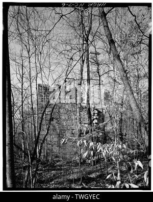 Randall Seite, Fotograf, Dezember 1977. Osten Fassade. - McCulloch Gold Mill, Kupfer Zweig, nördlich von der State Route 1153, Jamestown, Guilford County, NC Stockfoto