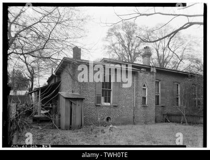 Historischer amerikanischer Gebäude Umfrage W. N. Manning, Fotograf, 22. März 1934. Ansicht von hinten. - Harvey L. McKee House, 911 mabry Straße, Selma, Dallas County, AL Stockfoto