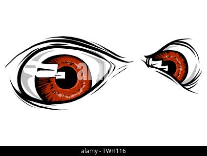 Eine Kreatur Tier Augen. Vector Illustration Design Stock Vektor