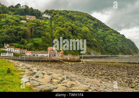 Shoreline Ansicht von Lynton, Devon, England Stockfoto