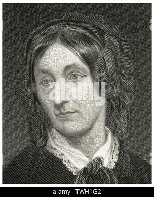 Mary Somerville (1780-1872), schottischer Science Writer, Kopf und Schultern Portrait, Stahlstich, Porträtgalerie bedeutender Männer und Frauen in Europa und Amerika durch Evert A. Duyckinck, von Henry J. Johnson, Johnson, Wilson & Company, New York, 1873 veröffentlicht. Stockfoto