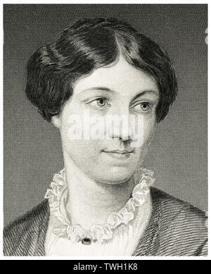 Harriet Martineau (1802-76), englischer Schriftsteller und Theoretiker, die häufig als erste weibliche Soziologe, Kopf und Schultern Portrait, Stahlstich, Porträtgalerie bedeutender Männer und Frauen in Europa und Amerika durch Evert A. Duyckinck, von Henry J. Johnson, Johnson, Wilson & Company, New York, 1873 veröffentlichten Zitiert Stockfoto