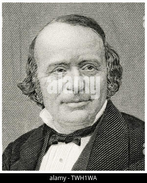 Louis Agassiz (1807-73), schweizerisch-amerikanischen Biologe und Geologe, Kopf und Schultern Portrait, Stahlstich, Porträtgalerie bedeutender Männer und Frauen in Europa und Amerika durch Evert A. Duyckinck, von Henry J. Johnson, Johnson, Wilson & Company, New York, 1873 veröffentlicht. Stockfoto