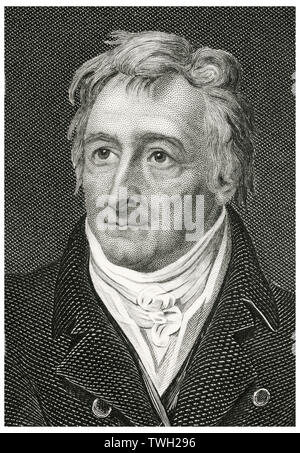 Henry Grattan (1746-1820), irischer Führer der Patriot Bewegung, dass die Legislative Unabhängigkeit für Irland 1782 gewann, Kopf und Schultern Portrait, Stahlstich, Porträtgalerie bedeutender Männer und Frauen in Europa und Amerika durch Evert A. Duyckinck, von Henry J. Johnson, Johnson, Wilson & Company, New York, 1873 veröffentlicht. Stockfoto