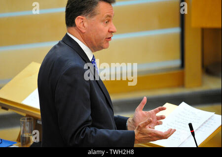 Edinburgh, Großbritannien. 20. Juni 2019. Im Bild: murdo Fraser MSP Stage3-Verfahrens: Planung (Schottland) Bill in der Kammer des Schottischen Parlaments. Stockfoto