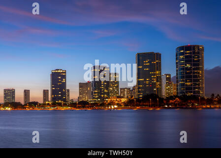 Stadtbild von Honolulu auf der Insel Oahu, Hawaii, USA Stockfoto