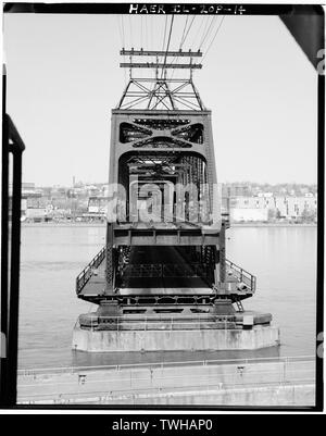 S Ende der Span F von offen Swing Span (Span G); Suchen: 5-15. (Ceronie) - Rock Island Arsenal, Rock Island Bridge, Fort Armstrong Avenue, Rock Island, Rock Island County, IL;, Ralph Modjeski Stockfoto