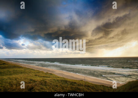 Sylt liegt im Norden von Deutschland. Holiday Island glänzt mit einer einzigartigen Landschaft. Sehen sie die schönen Facetten dieses Ortes Stockfoto