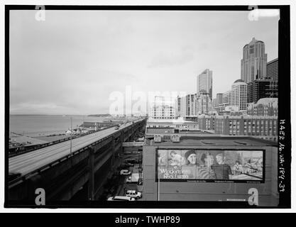 Siehe BESCHRIFTUNG FÜR FOTO NUMMER 38. - Alaskan Weise Viaduct und Batterie Street, Seattle, King County, WA; Stadt Seattle Engineering; Washington Abteilung der Landstraßen Brücke Division; Washington State Department of Transportation; Bollong, J W A; Murray, Ray; Morrison-Knudsen Company, Inc.; McRae Brüder; Stevens, George; Rumsey und Unternehmen; Finke, R W; nordwestlich Engineering Electric Company; Pazifik Auto und Gießerei; Willar Willar Bauunternehmen; Bauunternehmen; Washington State Department of Transportation, Sponsor; Christianson, Justine, Sender Stockfoto