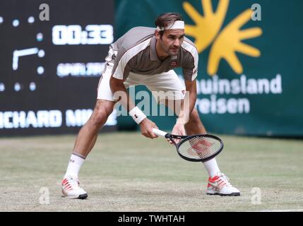 Dulmen, Deutschland. Juni, 2019 20. Männer ATP-Turnier Roger Federer, Aktion | Nutzung der weltweiten Kredit: dpa/Alamy leben Nachrichten Stockfoto