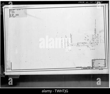 SHOP PLAN FÜR BAUSTAHL (Blatt Nr. 16 A) - Hutsonville Brücke, Spanning Wabash River auf der State Route 154, Graysville, Sullivan County, IN; Milbank, R V; Robinson und Steinman; Wisconsin Brücke und Iron Company; Vincennes Steel Corporation; Glasgow, Charles J Stockfoto