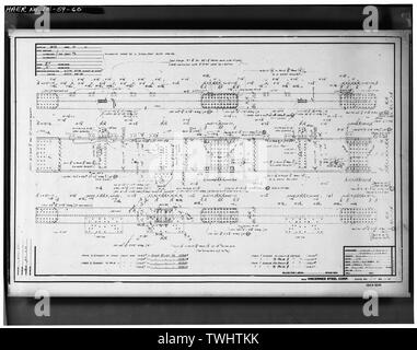 SHOP PLAN FÜR BAUSTAHL (Blatt Nr. 10) - Hutsonville Brücke, Spanning Wabash River auf der State Route 154, Graysville, Sullivan County, IN; Milbank, R V; Robinson und Steinman; Wisconsin Brücke und Iron Company; Vincennes Steel Corporation; Glasgow, Charles J Stockfoto