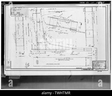 SHOP PLAN FÜR BAUSTAHL (Blatt Nr. 18) - Hutsonville Brücke, Spanning Wabash River auf der State Route 154, Graysville, Sullivan County, IN; Milbank, R V; Robinson und Steinman; Wisconsin Brücke und Iron Company; Vincennes Steel Corporation; Glasgow, Charles J Stockfoto