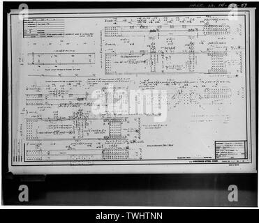 SHOP PLAN FÜR BAUSTAHL (Blatt Nr. 9) - Hutsonville Brücke, Spanning Wabash River auf der State Route 154, Graysville, Sullivan County, IN; Milbank, R V; Robinson und Steinman; Wisconsin Brücke und Iron Company; Vincennes Steel Corporation; Glasgow, Charles J Stockfoto