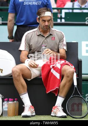 Dulmen, Deutschland. Juni, 2019 20. Männer ATP-Turnier Roger Federer, | Verwendung der weltweiten Kredit: dpa/Alamy leben Nachrichten Stockfoto