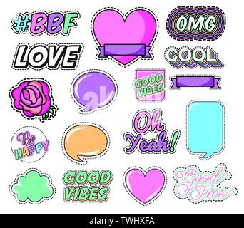 Bündel von Liebe und Nachrichten Pop Art Stil Stock Vektor