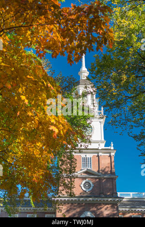 Die Independence Hall INDEPENDENCE MALL HISTORIC DISTRICT in Downtown Philadelphia Pennsylvania USA Stockfoto