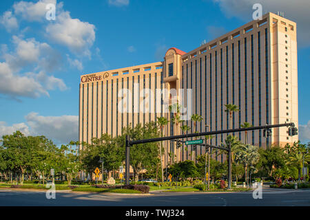 Orlando, Florida. 23. Mai 2019. Panoramablick auf Rosen Centre Hotel am International Drive Stockfoto