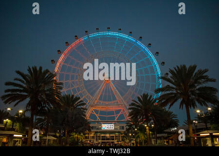 Orlando, Florida. 26. Mai 2019. Orlando Auge ist ein 400 Meter hohes Riesenrad, im Herzen des International Drive Stockfoto