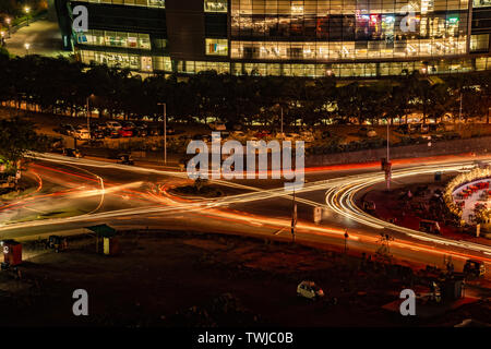 Nacht Stadtbild in Pune, Indien. Stockfoto