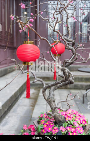 Antike Architektur von Du Fu Caotang in Chengdu, China Stockfoto